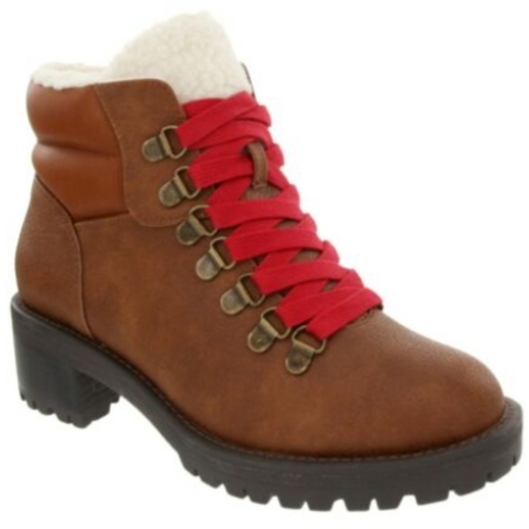 Sugar Shoes - Sugar Marisol Lug Lined Boots Cognac -9.5